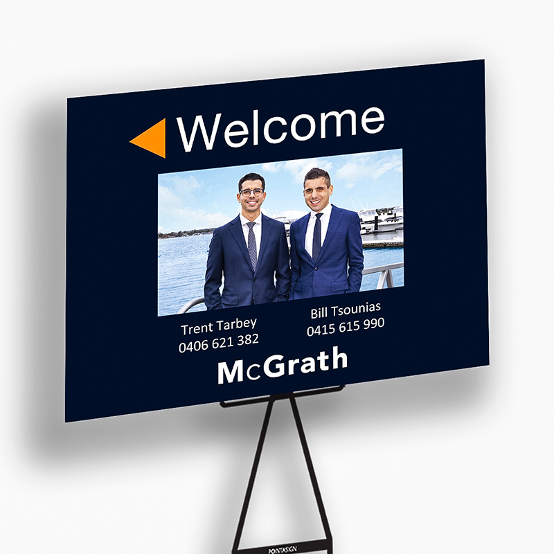 deal for a home open sign.