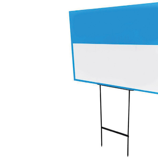 Corflute board signs can be 5mm or 3mm thick.