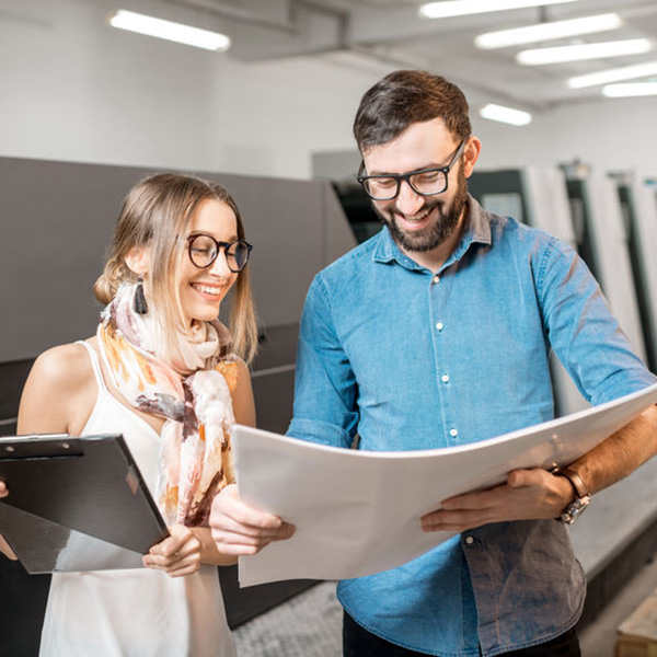 press check by designer and printer